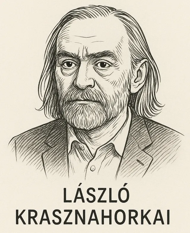 Sketch of László Krasznahorkai from Nobel Laureates 2025